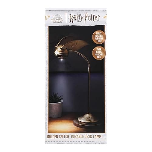 Paladone Golden Snitch Posable Desk Lamp - Officially Licensed Harry Potter Light for Bedside Table Reading, Flexible Neck, Gift for Home Office Decor thumbnail 6