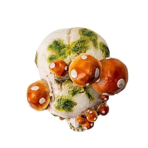 Pacific Giftware Large Skull with Mushrooms, Fungi Skull, Mushrooms Skull Head thumbnail 3