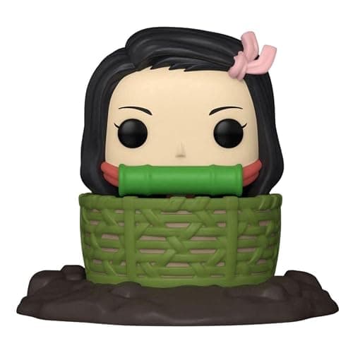 Funko Brand Nezuko in Basket Figurine, Hot Topic Exclusive - Model 1309, Red Color thumbnail 4