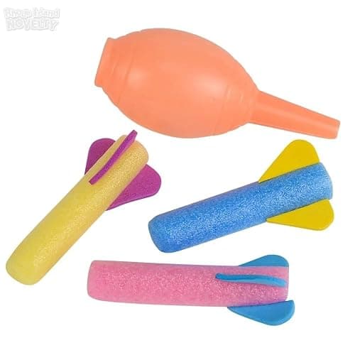Rhode Island Novelty 3.5 Inch Foam Rocket Launcher One Dozen Per Order thumbnail 3