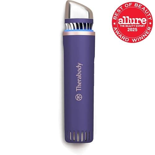 Therabody TheraFace Depuffing Wand – Cold and Heat Skincare Treatment to Depuff and Glow; Beauty Wand, Face Roller and Eye Massager for Eye Puffiness, Dark Circles and Skin Radiance (Indigo) thumbnail 2