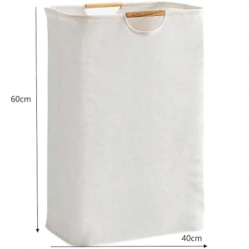YHZHEN 72L Laundry Basket, Collapsible Laundry Hamper with Handle, Large Laundry Basket Hamper for Clothes, Travel,Towels＆Toys in the Family and Dorm, White thumbnail 3