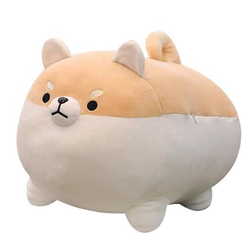 sofipal Shiba Inu Dog Plush Pillow,Cute Corgi Stuffed Animal Toy Doll Gifts for Valentine,Christmas (Brown, 15.7 inch) - Image 1