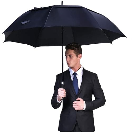 G4Free 47/54/62/68 Inch Automatic Open Golf Umbrella Oversize Extra Large Double Canopy Vented Windproof Waterproof Stick Umbrellas thumbnail 8
