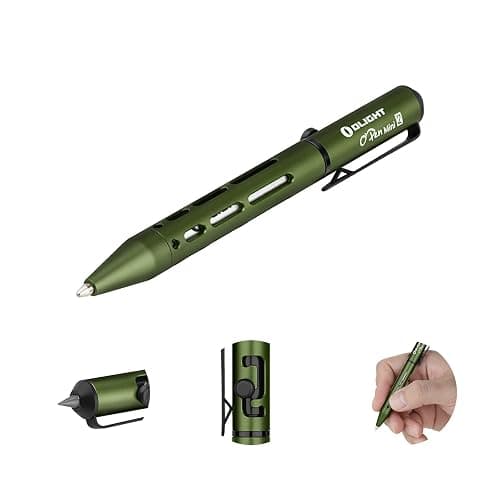 OLIGHT O'Pen Mini 2 Ballpoint Pen and Pencil in One, Replaceable EDC Refill and Pencil Tip, Smooth Writing, for Office, Working, Writing (OD Green) - OD Green - 1 Piece - Image 1