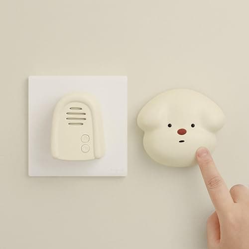 Elite Aiwei Wireless Doorbell, Cute puppy and snow house doorbelland Snow House Doorbell- Wireless remote control distance of 200 feet, 1 Receiver + 1 Transmitter (ivory white) thumbnail 3