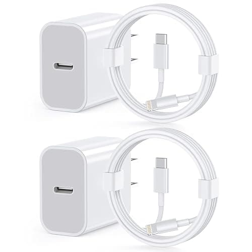 iPhone 13 12 11 Fast Charger [Apple MFi Certified] 2Pack 20W PD USB C Wall Charger Type C Power Adapter Lightning Cable Cord Compatible with Apple iPhone 13 Pro/12/12/11/11Pro Max/XS/XR/X/8/SE/iPad - Image 1