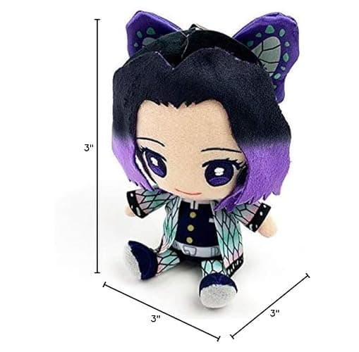 Bandai Demon Slayer Kimetsu no Yaiba Chibi Plush - Kocho Shinobu thumbnail 2