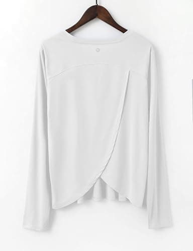 baleaf Women's Long Sleeve Workout Tops Athletic Shirts Split Back Running Gym Quick Dry Sun Protection UPF 50+ thumbnail 6