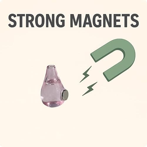 Cute Mini Vase Magnets for Fridge, Tiny Magnetic Glass Vases Refrigerator Accessories, Pot Magnet for Real Flowers, Funny Aesthetic Plant Pot Locker Office Kitchen Decoration, Small Magnet Bud Plant thumbnail 4