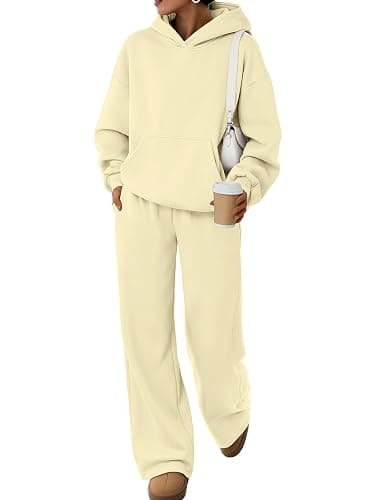 Trendy Queen 2 Piece Lounge Sweat Sets Plus Size Fall Fashion Matching Sweatsuits Wide Leg Pants Travel Outfit Winter Clothes - Image 1