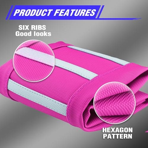 fewfuss Dirt Bike Seat Cover - White Stripe Universial Seat Cover for Dirt Bike - Motorcycle Motorcross Enduro Seat Covers (Pink) thumbnail 5
