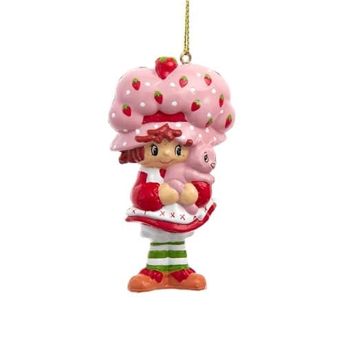 Kurt Adler Strawberry Shortcake Christmas Ornament, 3.5-Inch Officially Licensed Character, Plastic Holiday Tree Decoration - Image 1