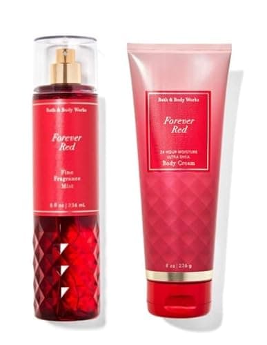B & Body Works Bath and Body Works - Forever Red - Gift Set - Fine Fragrance Mist & Body Cream - 2020 Full Size - Image 1