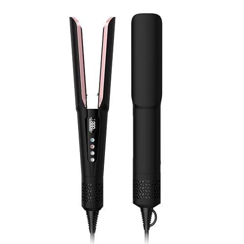 slopehill 2-in-1 Hair Straightener and Blow Dryer, Professional Flat Iron with High-Speed Airflow Technology for Straight, Smooth Hair (Black) - Image 1