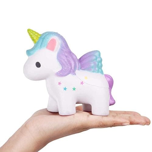 Anboor 5.3" Squishies Unicorn Colored Star Slow Rising Kawaii Scented Squishies Animal Decompression Squeeze Stress Relief Hop Props, Decorative Props Large Collection Toy for Kids 1 Pcs Color Random thumbnail 6