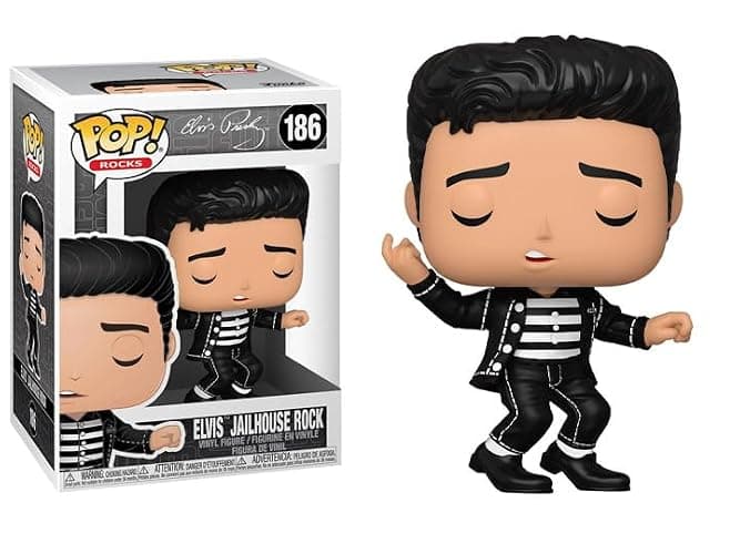 Funko Pop Elvis Presley + Protector: Pop! Rocks Vinyl Figure (Gift Set Bundled with ToyBop Brand Box Protector Collector Case) (Elvis Jailhouse Rock) - Image 1