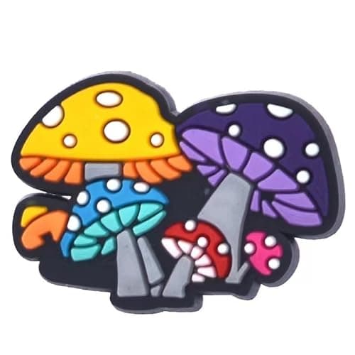 Fungi Fun Glow in the Dark Mushroom Shoe Charms for Clog Slides Sandals, Colorful Luminous Decoration for Shoes, Mushroom Croc Charms for Boys & Girls, Cute Kawaii Glowing Shoe Accessories thumbnail 6