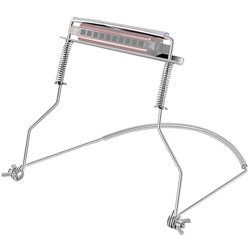 EASTROCK Harmonica Holder,10 Hole Professional Harmonica Holder Neck,Anti-Scratch Adjustable Harmonica Neck Brace,Hands-Free During the Performance - Image 1