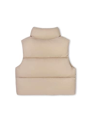 SOLOMATE Girls Puffy Cropped Winter Warm Down Vest Sleeveless Coats For Kids Children thumbnail 4