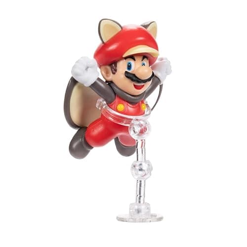 Nintendo - Super Mario Bros - 2.5" articulated figure - Mario Squirrel Flying Figures thumbnail 2