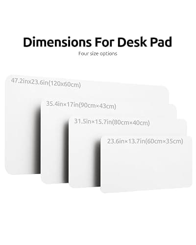 YSAGi Leather Desk Protector, Office Mat, Large Mouse Mat, Non-Slip PU Leather Blotter, Laptop Desk, Waterproof Writing Pad for Office and Home (White, 23.6" x 13.8") thumbnail 8