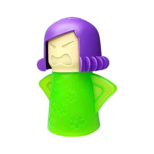Angry Mama Microwave Oven Steam Cleaner, Angry Mom Microwave Cleaner, Just Add Vinegar and Water, Cut Cleaning Time by Half (Green) - Image 1