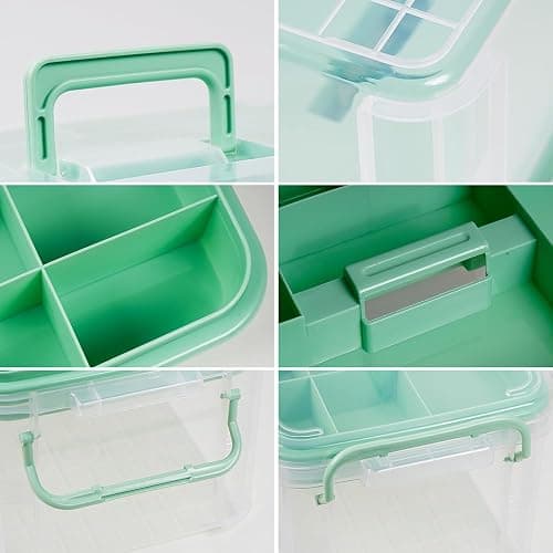 HEY FOLY 15qt Clear Medicine Organizer Storage Box with Tray, Plastic First Aid Box Empty, Thickened Medicine Container Chest, Multipurpose Medical Case with Labels, Medicine Caddy with Lids Handles thumbnail 5