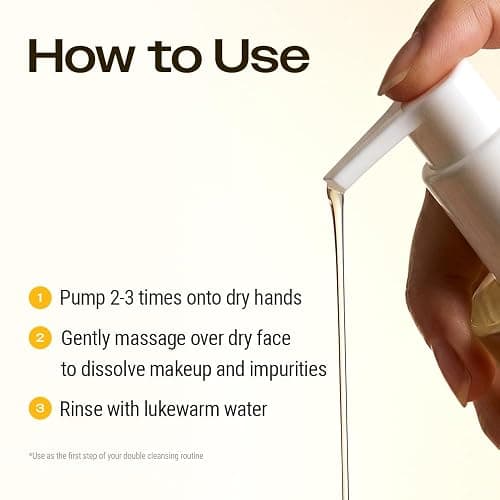 YUMU Coix Seed Deep Pore Cleansing Oil, Vitamin E, BHA, Double Cleansing, Waterproof Makeup Remover, Gentle Oil Cleanser, Blackhead Remover, No Oily Residue, Korean Skin Care (200ml/6.76 fl.oz.) thumbnail 7