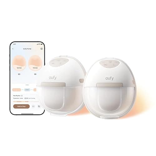 eufy Breast Pump E20, Heated Wearbable Breast Pump, 3 Temperature Levels, Hands-Free, App-Controlled Optimized Rhythm, Hospital-Grade Suction, Discreet and Ultra-Quiet Pumping - Image 1