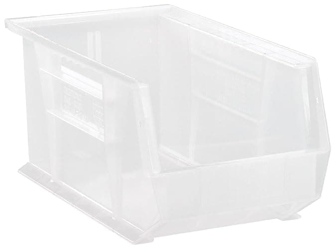 15" x 8" x 7" (6 Pack) Plastic Stackable Storage Bin, Clear thumbnail 5