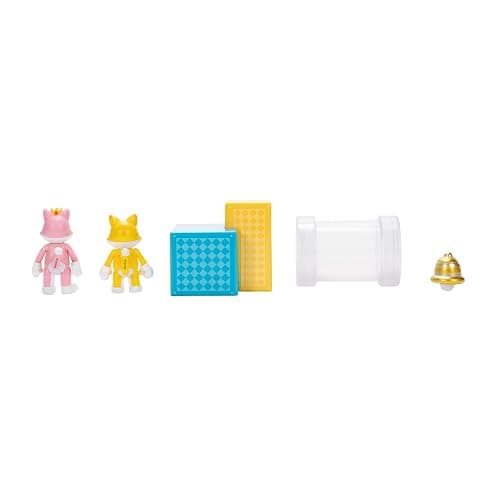 Super Mario Nintendo 2.5" Action Figures 3D World Diorama Includes Cat Mario and Cat Peach thumbnail 4