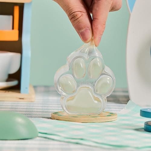 Cute Animals Taba Squishy Toys for Kids & Adults – Kawaii Stress Relief Fidget Sensory Toys, Soft Silicone Squeeze Gifts for Children, Teens, and Adults (Green Paw) thumbnail 4
