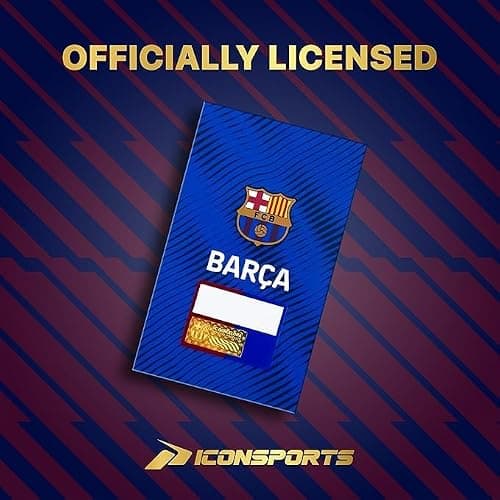 Icon Sports 2026 FC Barcelona Officially Licensed Soccer Cap - Cream on Crown with Navy Blue Color thumbnail 5