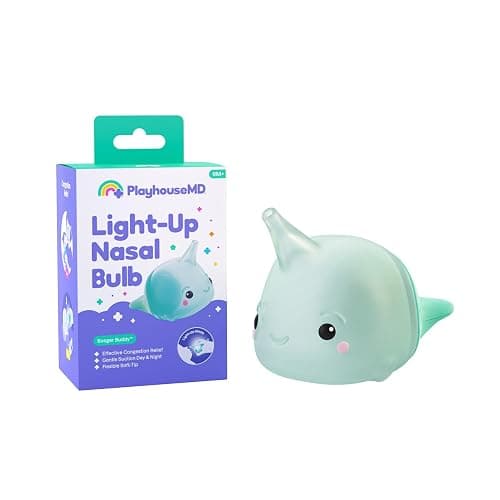 Playhouse MD Booger Buddy Baby & Kids Nasal Aspirator with LED - Narwhal - Image 1