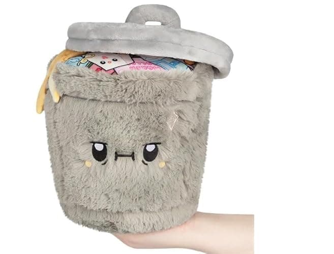 Squishable - Mini Trash Can - 10 in - Soft Toy Collectible Stuffed Animal - Flips Open - Image 1