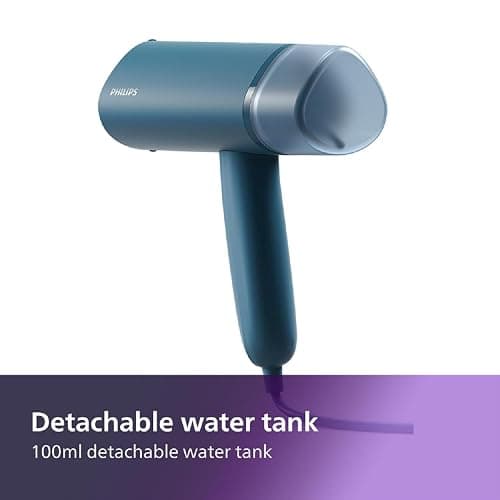 Philips 3000 Series Handheld Steamer, Compact & Foldable, Ready to Use in ˜30 Seconds, 1000W, up to 20g/min, No Ironing Board Needed, Blue (STH3000/20) thumbnail 2