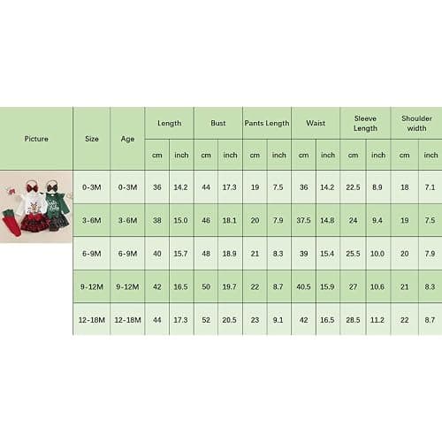 FYBITBO Newborn Baby Girl Christmas Outfits Cute Letter Romper Ruffle Plaid Skirt Dress Infant Christmas Outfit Clothes Set thumbnail 8
