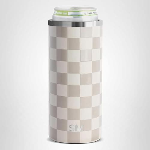Simple Modern Skinny Can Cooler | Slim Insulated Stainless Steel Drink Sleeve Holder | Insulate Seltzer, Soda, Beer, Energy Drinks | Gift for Women Her | Ranger Collection | Slim 12oz | Checkmate thumbnail 6