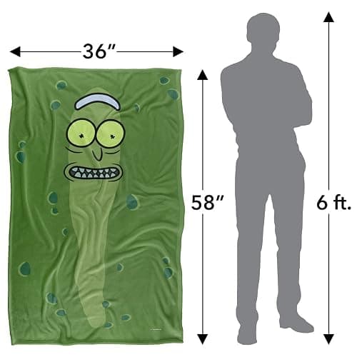 Rick and Morty Pickle Rick Silky Touch Super Soft Throw Blanket 36" x 58",Multi thumbnail 2