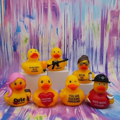 GOOFBALLS Funny Rubber Duck – Hilarious Decorative Duck for Bathroom, Jeep, Desk, or Gag Gift – Quirky Collectible with Sarcastic Quote – Great Gift for Adults, Coworkers, or Friends-Ducking Love You thumbnail 6