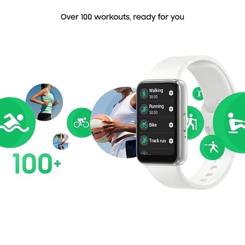 Samsung Galaxy Fit3, Smart Watch, Fitness Tracker, Health Monitoring, Silver, 3 Year Samsung Extended Warranty (UK Version) thumbnail 5