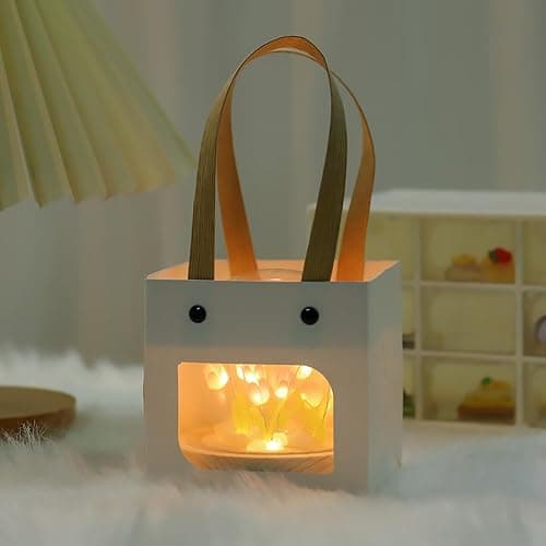LOGAZOO (20 Flower) Birthday Gifts for Mom, Tulip Lamp Night Light with Glass Dome,Handmade Artificial Flower Table Lamp Bedroom Desk Decoration for Women Daughter Girlfriend Christmas Holiday Gift thumbnail 6