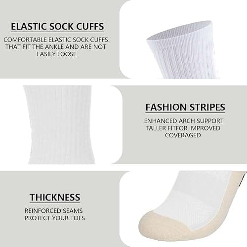 Ukontagood 8 Pairs Kids Grip Soccer Socks, Non Slip Socks for 6-12 Years Old Kids, Anti Slip Socks for Soccer Basketball thumbnail 3