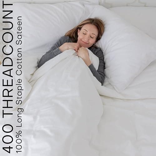 QuickZip Fitted Plus Spare Bundle: 1 Fitted Sheet (Base + Zip Sheet) & 1 Zip Sheet - Easy to Change, Won’t Pop Off - Soft Sateen 400 TC 100% Cotton - 15” Deep Pockets Twin XL Size Sheets – Sand thumbnail 5