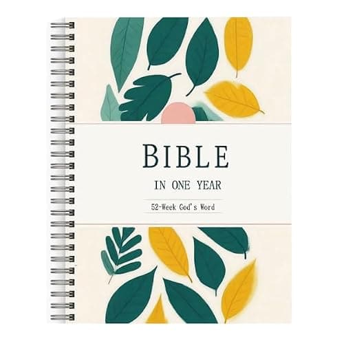 The Bible in a Year/52-Week Guided Bible Study & Daily Reading Plan/Spiritual Companion Journal for Adults Teens Notebook (11 * 8.5 inch) - Image 1