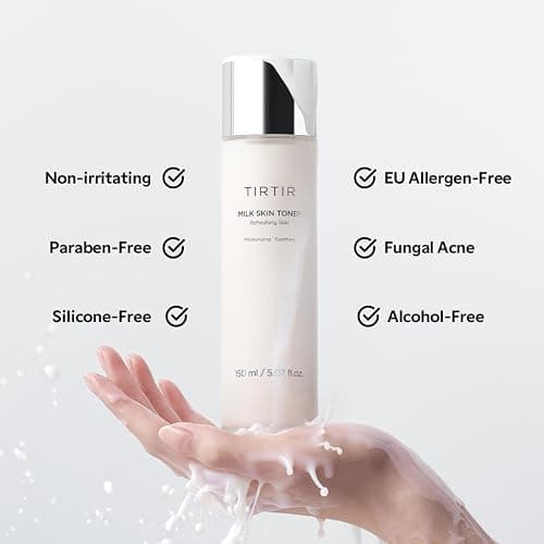 TIRTIR Milk Skin Rice Toner | Deep Moisturizing, Hydrating Toner for face, Niacinamide, Ceramide, Rice Bran Extract, Nature-Oriented Ingredients for Korean Skin Care, Vegan, 1.69 Fl Oz thumbnail 5