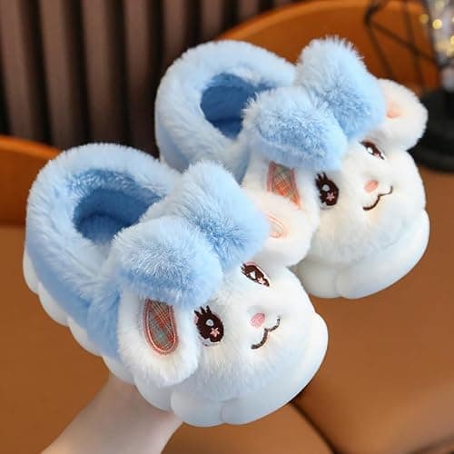 Onngaku Girls Bunny Slippers for Little Kids Toddler Cute Rabbit House Slippers Plush Warm Home Shoes thumbnail 2