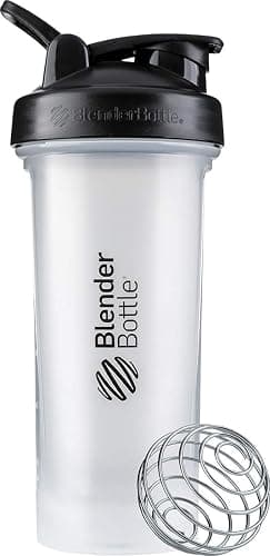 BlenderBottle Classic V2 Shaker Bottle Perfect for Protein Shakes and Pre Workout, 28-Ounce, Clear/Black - Image 1