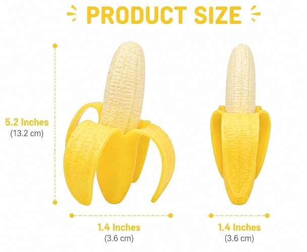 2Pcs Realistic Banana Squishy Toy,Jumbo Squishy, Oversized Squishy Toys for Adults,Soft Scented Stress Relief Toy, Slow Rising Sensory Squeeze thumbnail 2